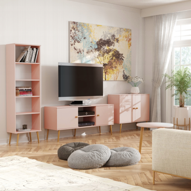 Meble ROSE kolor róż naturalny aranżacja